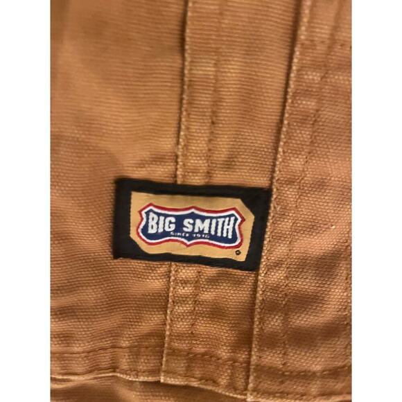 Big Smith Overalls Mens XL 42-44 Brown Work Bibs Mechanic Farming Chore Barn - Picture 10 of 11